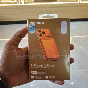 Momax 1-Power S.Pass Qi2 Magnetic Wireless Battery Pack - Rangi ya Chungwa