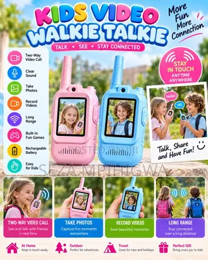 Kids Video Walkie Talkie Set (2) - Rechargeable