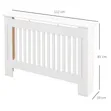 White Vertical-Slatted Radiator Cover / Storage Cabinet - 2