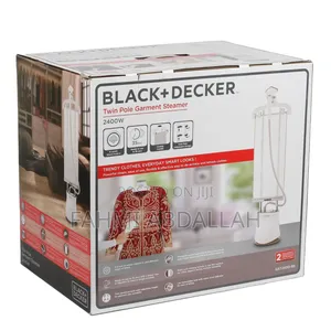 Black & Decker GST2400-B5 Twin Pole Garment Steamer - 2400W