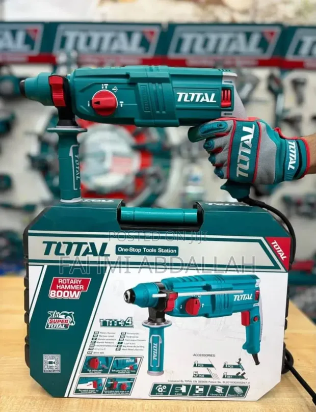 TOTAL Rotary Hammer Drill 26mm (800W/950W) - Heavy Duty - 1