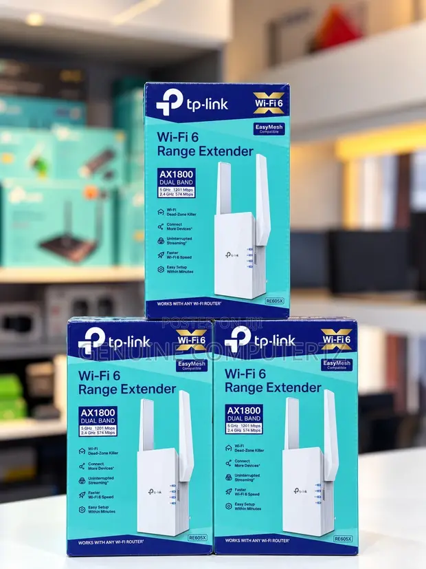 TP-Link RE605X AX1800 Wi-Fi 6 Range Extender - 1