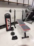 Adjustable Bench with 50KG Weight Set & Free Gloves - 2