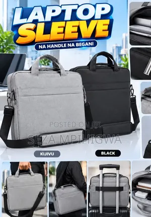 3-in-1 Laptop Bag - Grey & Black