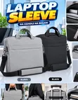 3-in-1 Laptop Bag - Grey & Black - 2