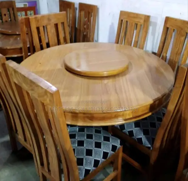 Wood-Mode Round Dining Set with 6 Chairs - 1