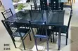 Brand New Glass and Stainless Steel Dining Set (1 Table + 6 Chairs) - 1