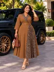 Turkey Rich Aunty Dress - Leopard Combo Edition - 3