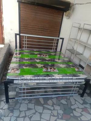 King Size Bed Frame with 8-Inch Mattress - Mbeya Foam