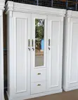 3-Door Wardrobe with Mirror - 1
