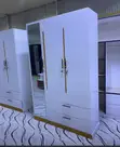 3-Door Wardrobe with Mirror - 2
