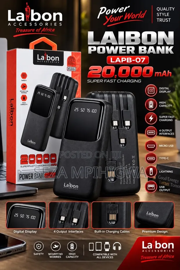 Laibon Power Bank 20,000mAh (LAPB-07) - Super Fast Charging - 1