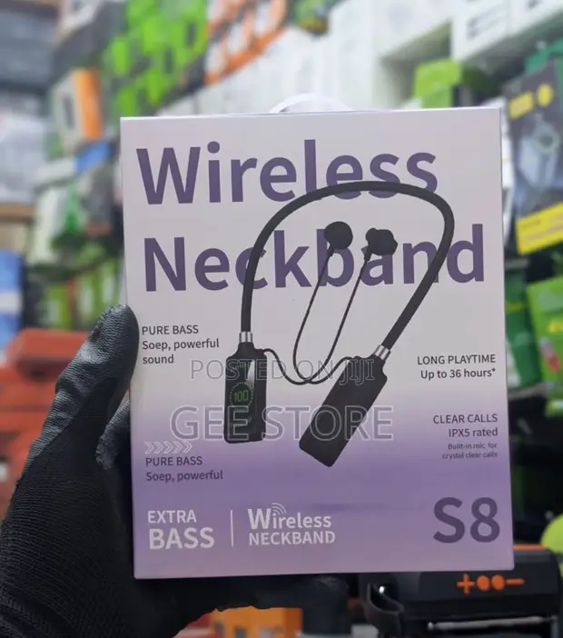 S8 Wireless Neckband Vipaza Sauti vya Bluetooth - 1