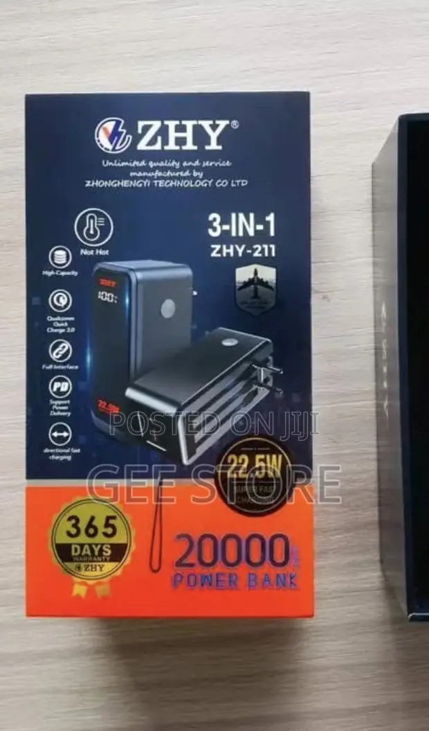 ZHY 20000mAh Power Bank (Model ZHY-211) - 22.5W Chaji ya Haraka - 1