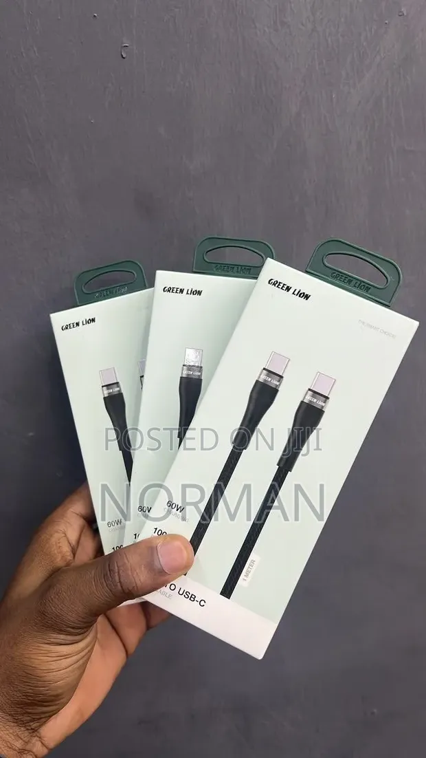 Green Lion Braided USB-C to USB-C Cable (60W) - 1