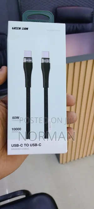 Green Lion Braided USB-C to USB-C Cable (60W)