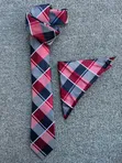 Ralph Lauren Plaid Tie and Pocket Square Set - 1