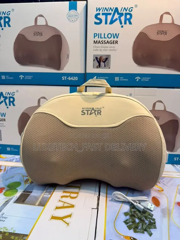 Winning Star Pillow Massager - 3D Kneading with Heat - 1