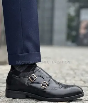 Viatu vya Clarks vya Black Double-Monk Strap Brogue