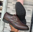 Clarks Black Double-Monk Strap Brogue Shoes - 5