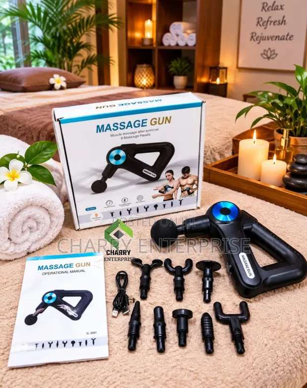 Massage Gun with 9 Massage Heads - 1