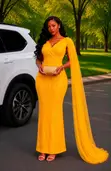 Turkey/Dubai Original Cape Gown - Rich Aunty Edition - 1