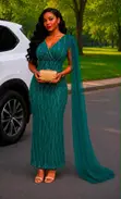Turkey/Dubai Original Cape Gown - Rich Aunty Edition - 3