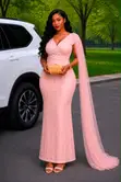 Turkey/Dubai Original Cape Gown - Rich Aunty Edition - 4