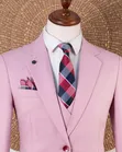 Suti ya Joselino Pink Slim Fit 3-Piece - Premium Wool - 3