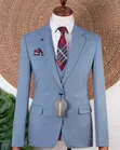 Joselino Men's 3-Piece Suit - Sky Blue - 3