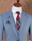 Joselino Men's 3-Piece Suit - Sky Blue - 4