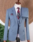 Joselino Men's 3-Piece Suit - Sky Blue - 5