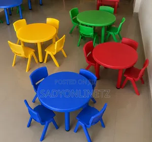 Round Plastic Table for Schools & Home