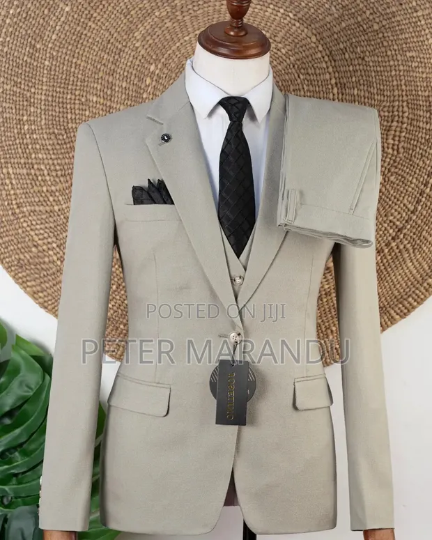 Suti ya Joselino Premium Textured Wool ya Vipande Vitatu - 1