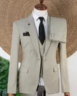 Suti ya Joselino Premium Textured Wool ya Vipande Vitatu - 2