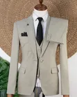 Suti ya Joselino Premium Textured Wool ya Vipande Vitatu - 4