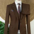 Joselino Coffee Brown 3-Piece Suit - 1