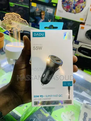 LED Car Charger - 55W, Type-C & USB