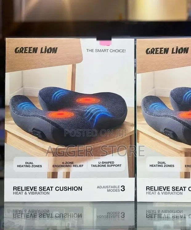 Green Lion Relieve Seat Cushion with Heat & Vibration - 1