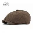 Herringbone Vintage Newsboy Cap - 1