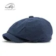 Herringbone Vintage Newsboy Cap - 2