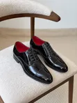 La Patent Leather Oxford Shoes - Black - 2