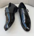 Men's Dior Black Patent Leather Monk Strap Shoes - 2