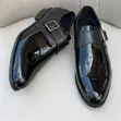 Men's Dior Black Patent Leather Monk Strap Shoes - 3