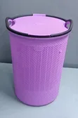 New Round Plastic Laundry Basket (4 pcs) - 2