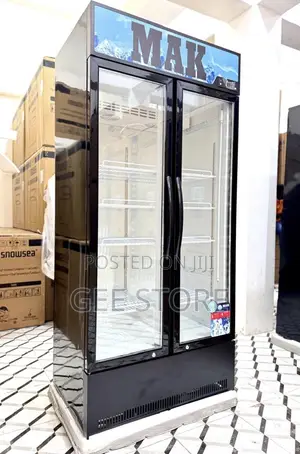 Mak Double Glass Door Commercial Showcase Fridge