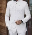 Suti ya Wanaume ya St. Vincent ya Vipande 2 na Kola ya Mandarin - 3