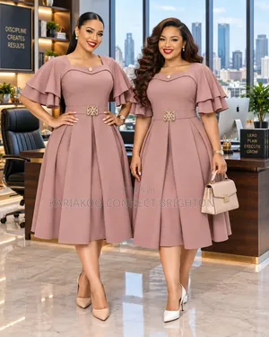 Elegant Dark Brown Women's Dress