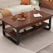 2-Tier Industrial Coffee Table (100x60x42cm) - 2