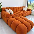 L-Shaped Sofa - 4 Seater, Carrot Colour - 2